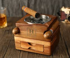 Ashtray With Cigarette Holder