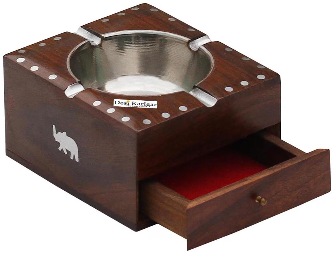 Ashtray With Cigarette Holder