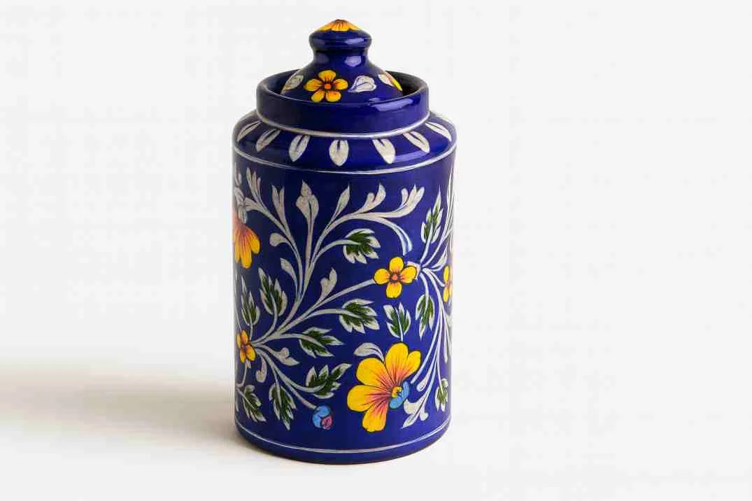 Blue Pottery Jar