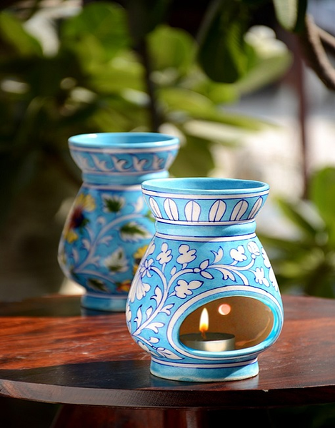 Blue Pottery Aroma Oil Diffuser
