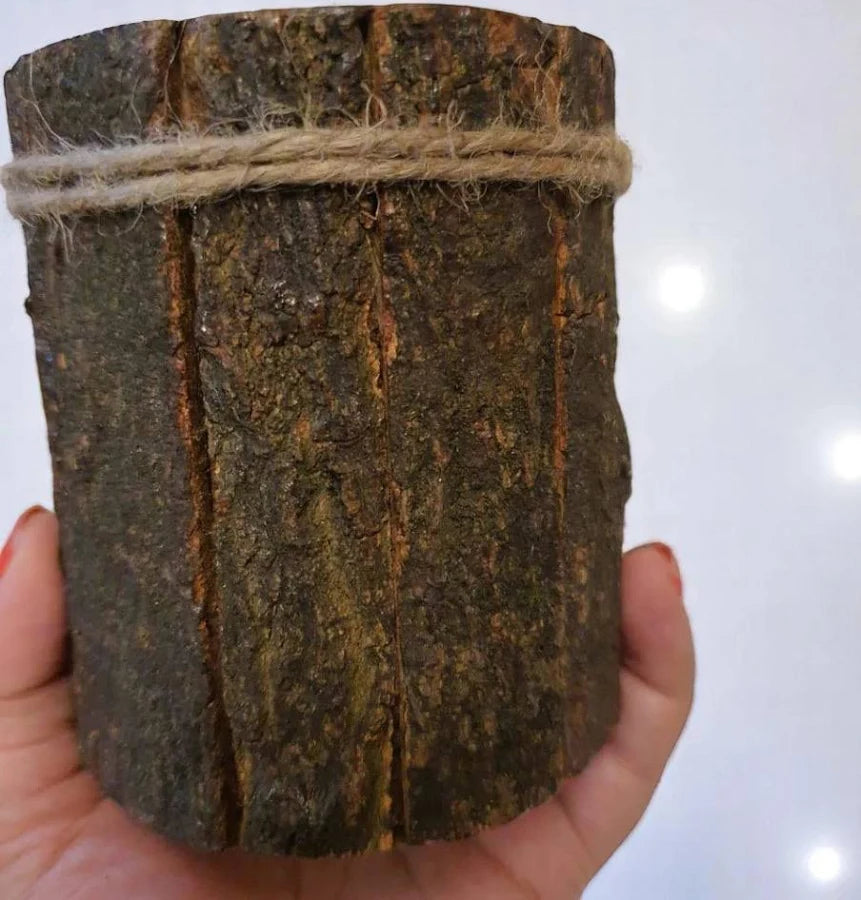 Candle Holder With Side Bark