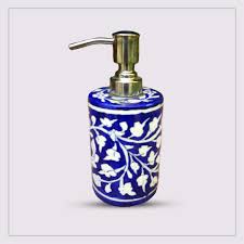 Blue Pottery Soap Dispenser