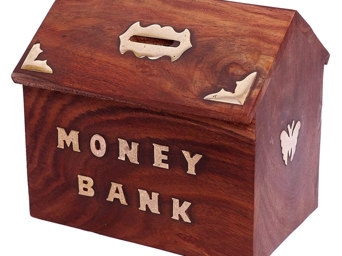 Wooden money Bank